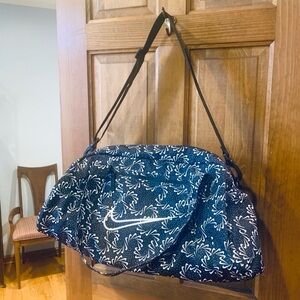 Nike Black and White Polka Dot Duffel Bag